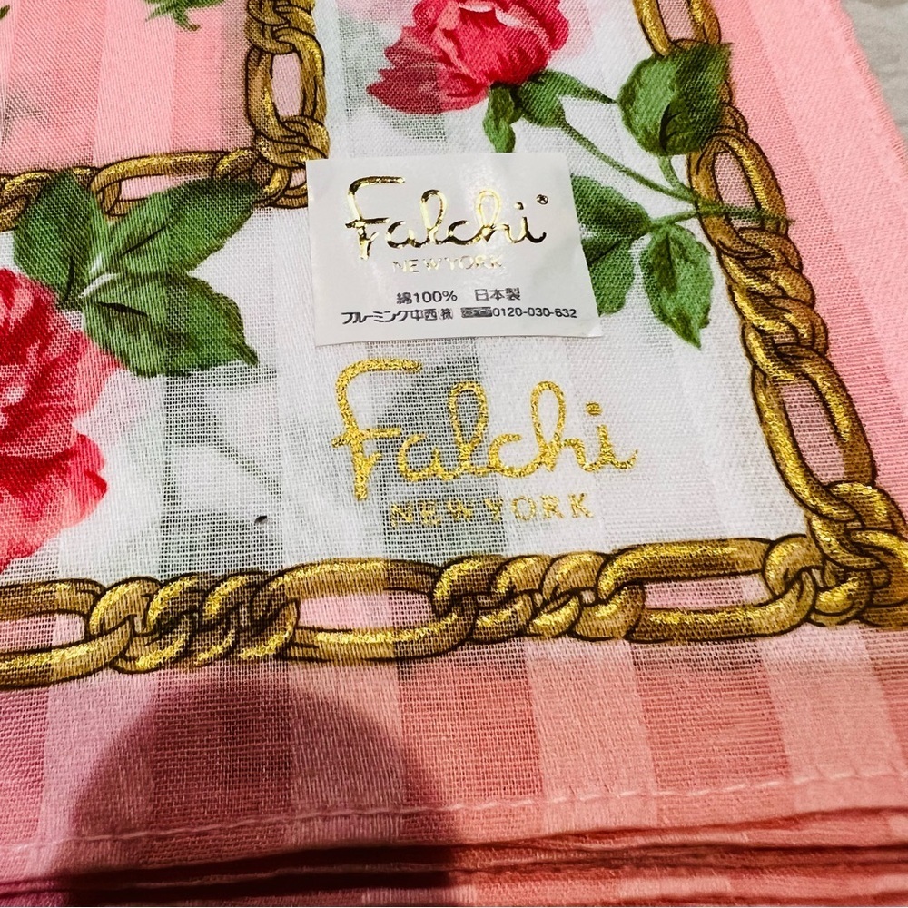Falchi New York Floral Multicolor Bandana/Scarf size 20” - Picture 3 of 5